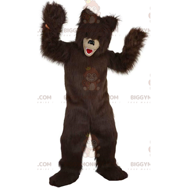 Traje de mascote de urso peludo BIGGYMONKEY™, fantasia de