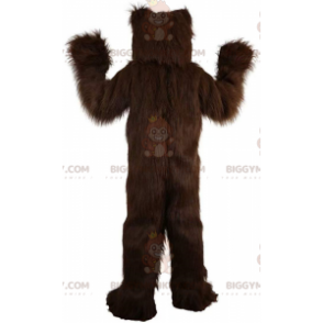 Behåret bjørn BIGGYMONKEY™ maskot kostume, brun bamse kostume -