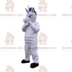 Kostým maskota bílého jednorožce BIGGYMONKEY™, kostým obřího