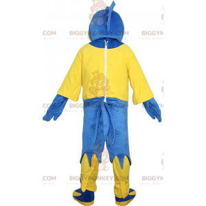 Blauer und gelber Adler BIGGYMONKEY™ Maskottchen-Kostüm
