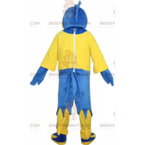 Costume da mascotte BIGGYMONKEY™ Aquila blu e gialla, Costume