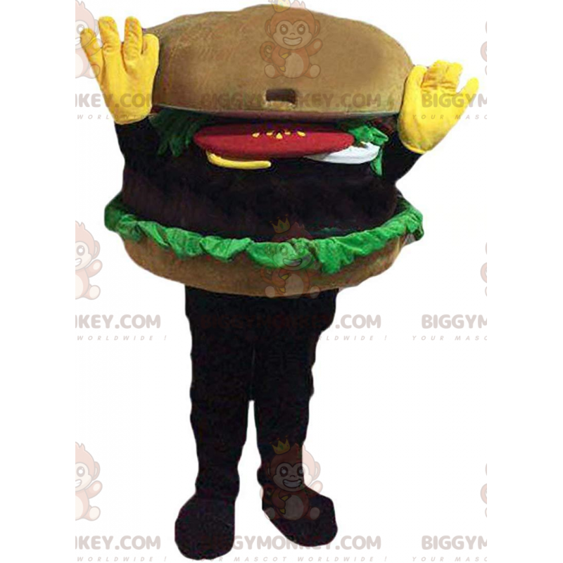 Γιγαντιαία στολή μασκότ BIGGYMONKEY™, μπέργκερ, γρήγορο φαγητό
