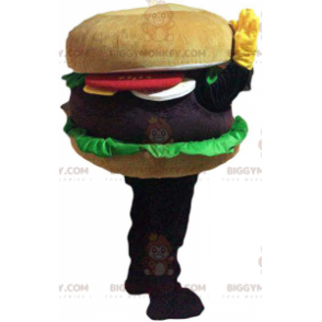 Costume de mascotte BIGGYMONKEY™ de hamburger géant, costume de