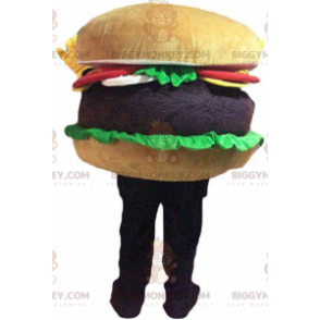 Costume da mascotte hamburger gigante BIGGYMONKEY™, costume da