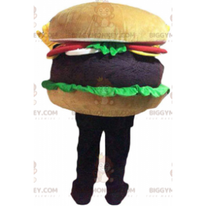 Traje de mascote de hambúrguer gigante BIGGYMONKEY™, fantasia