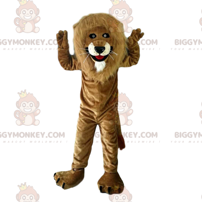 Στολή μασκότ Big Mane Brown Lion BIGGYMONKEY™, Στολή