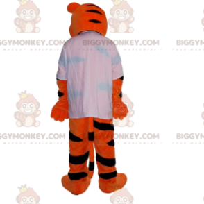 Traje de mascote BIGGYMONKEY™ de tigre laranja e preto com