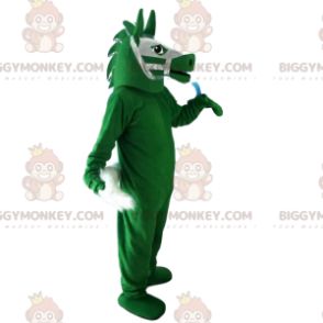 Costume mascotte cavallo verde BIGGYMONKEY™, costume da