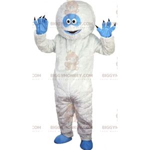 Disfraz de mascota yeti blanco y azul BIGGYMONKEY™, muy