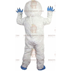BIGGYMONKEY™ white and blue yeti mascot costume, very fun and