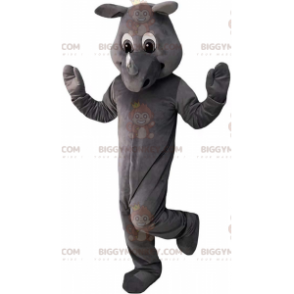 Costume de mascotte BIGGYMONKEY™ de rhinocéros gris entièrement