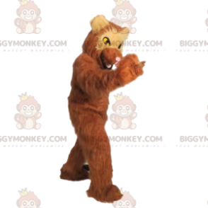 BIGGYMONKEY™ Glutton maskottiasu, karvaisen näköinen kova karhu