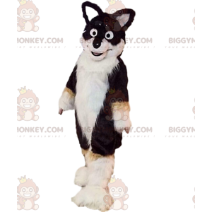 BIGGYMONKEY™ driekleurig husky hondenkostuum, harige