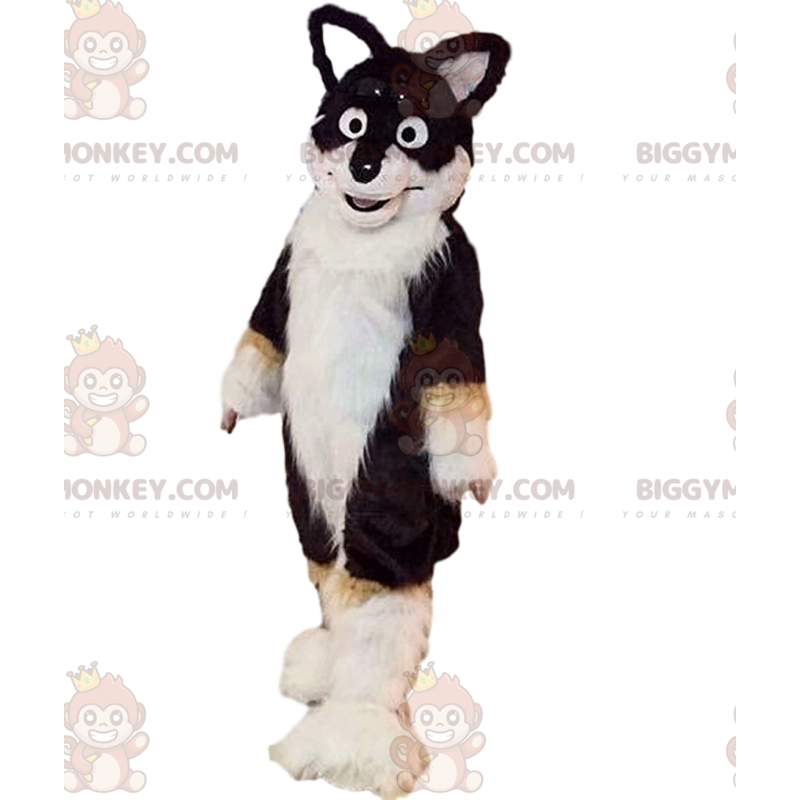 BIGGYMONKEY™ dreifarbiges Husky-Hund-Maskottchen-Kostüm