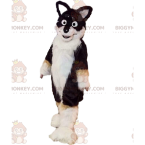 BIGGYMONKEY™ dreifarbiges Husky-Hund-Maskottchen-Kostüm