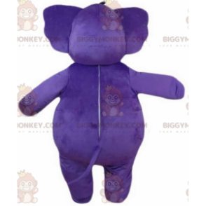 Costume de mascotte BIGGYMONKEY™ d'éléphant violet, géant, dodu