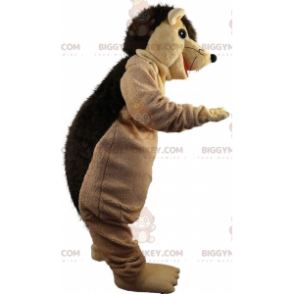 Brunt pindsvin BIGGYMONKEY™ maskot kostume, plys pindsvin