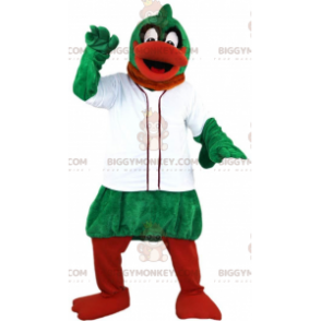 Costume de mascotte BIGGYMONKEY™ de canard vert et orange avec