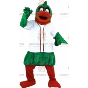 Disfraz de mascota BIGGYMONKEY™ de pato verde y naranja con