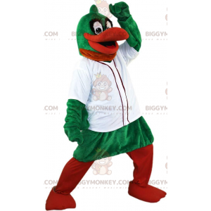 Costume mascotte BIGGYMONKEY™ Anatra verde e arancione con