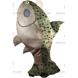Giant salmon BIGGYMONKEY™ mascot costume, giant trout costume