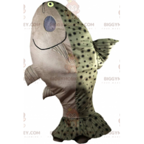 Giant salmon BIGGYMONKEY™ mascot costume, giant trout costume