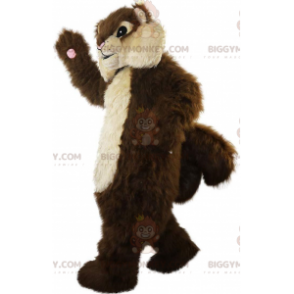 Κοστούμι μασκότ σκίουρου καφέ και σκούρο χρώματος BIGGYMONKEY™