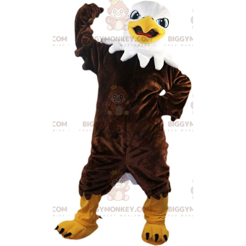 BIGGYMONKEY™ maskotdräkt av stolt och majestätisk brun örn