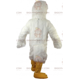 Costume de mascotte BIGGYMONKEY™ de poule blanche géante