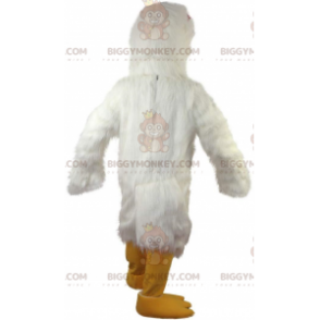 Costume de mascotte BIGGYMONKEY™ de poule blanche géante