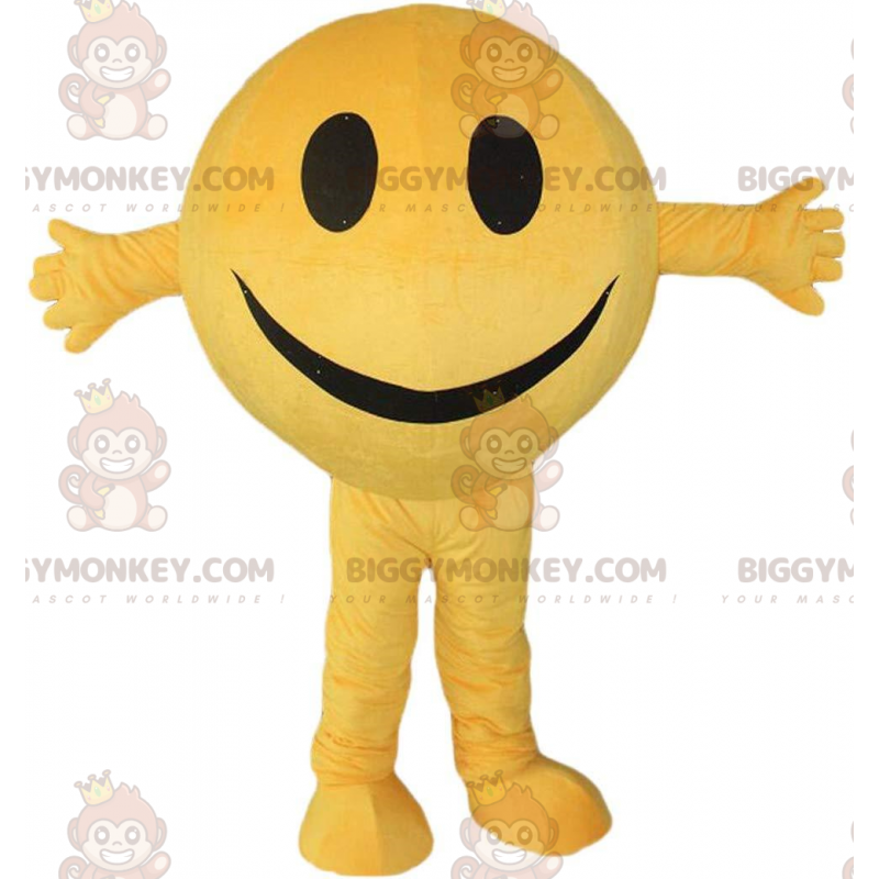 Costume da mascotte BIGGYMONKEY™ con smiley giallo, costume da