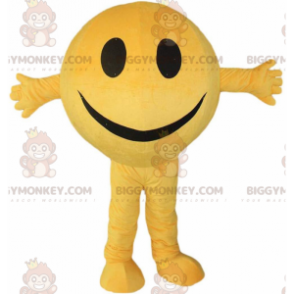 Costume de mascotte BIGGYMONKEY™ de smiley jaune, costume de