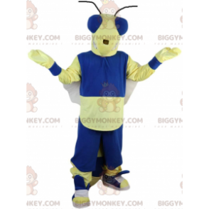 BIGGYMONKEY™ mascottekostuum vlieg, gele en blauwe bij