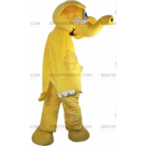 Στολή μασκότ κίτρινου ελέφαντα BIGGYMONKEY™, κίτρινη στολή