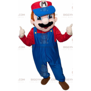 Costume de mascotte BIGGYMONKEY™ de Mario, le plombier de jeu