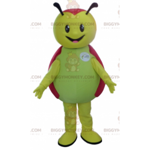 Costume de mascotte BIGGYMONKEY™ de coccinelle verte et rouge -