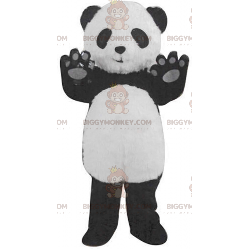 Gigantische zwart-witte panda BIGGYMONKEY™ mascottekostuum