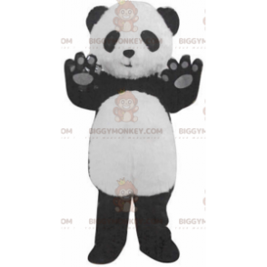 Gigantische zwart-witte panda BIGGYMONKEY™ mascottekostuum