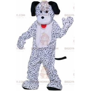 BIGGYMONKEY™ kæmpe dalmatisk maskotkostume, hvidt og sort