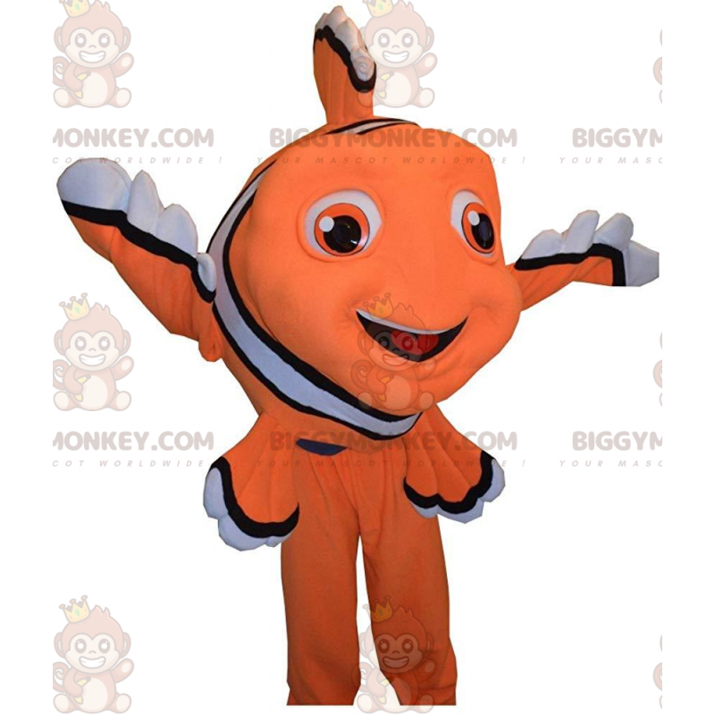 Traje de mascote BIGGYMONKEY™ de Nemo, o famoso peixe-palhaço