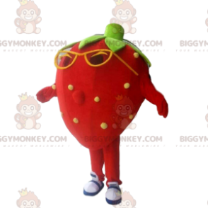 Disfraz de mascota de fresa roja BIGGYMONKEY™, disfraz de fresa