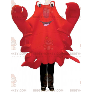 Traje de mascote BIGGYMONKEY™ de caranguejo vermelho muito
