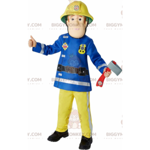 Disfraz de bombero BIGGYMONKEY™ con uniforme y casco -