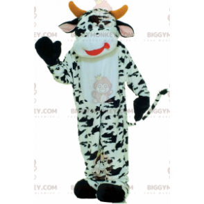 White and Black Cow BIGGYMONKEY™ Mascot Costume, Cowhide