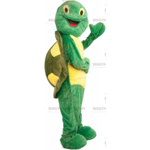 Costume de mascotte BIGGYMONKEY™ de tortue verte et jaune