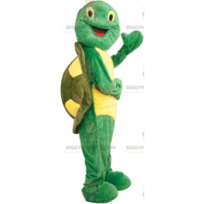 Green and Yellow Turtle BIGGYMONKEY™ Mascot Costume, Green