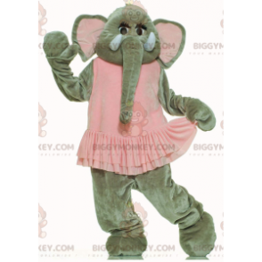 BIGGYMONKEY™ costume da mascotte di elefante grigio con tutù