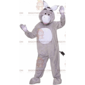 Disfraz de mascota BIGGYMONKEY™ burro gris y blanco, disfraz de