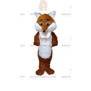 Costume de mascotte BIGGYMONKEY™ de renard orange et blanc