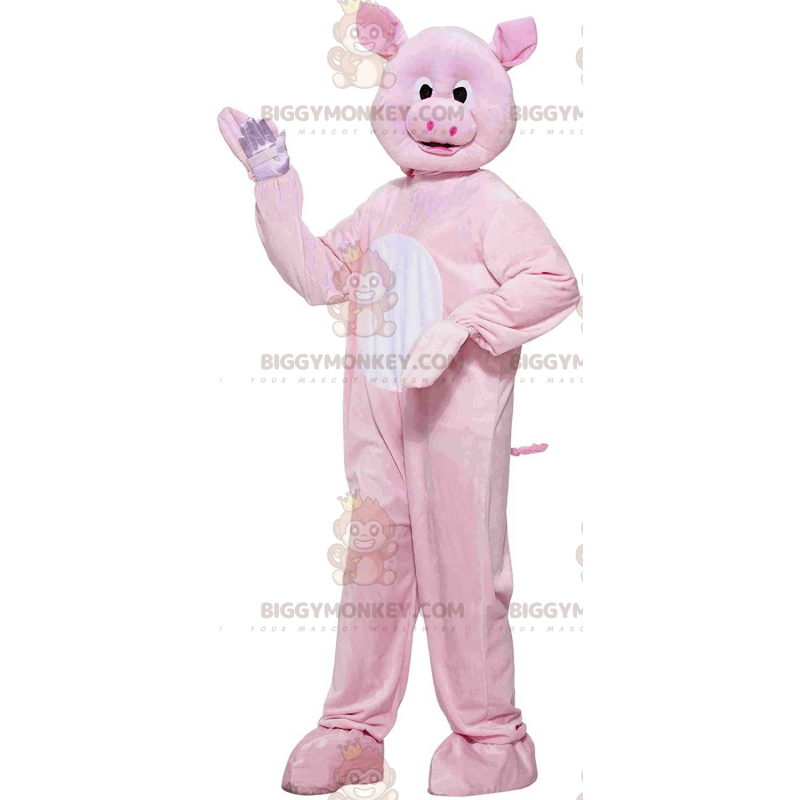 Riesiges rosa Schwein BIGGYMONKEY™ Maskottchen-Kostüm